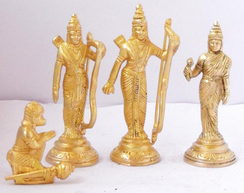 Brass Ram Darbar God Idol Statue 1.175kg